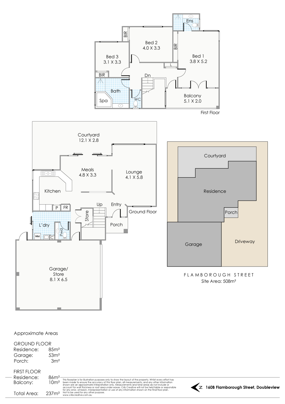 floor plan 160B Flamborough Street, DOUBLEVIEW