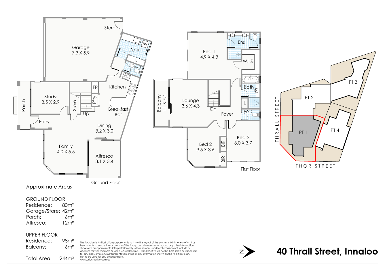 floor plan 40 Thrall Street, INNALOO